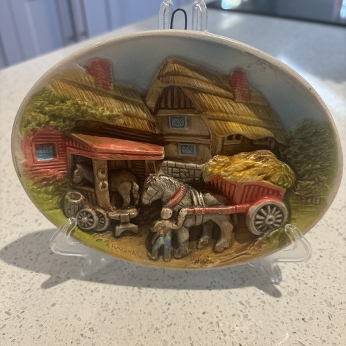 Vintage wall plaque country - plaque,