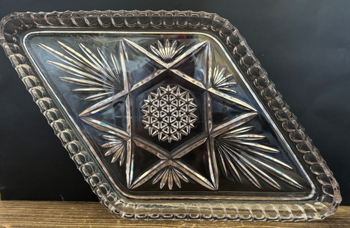 Vintage glass diamond - vintage, shaped