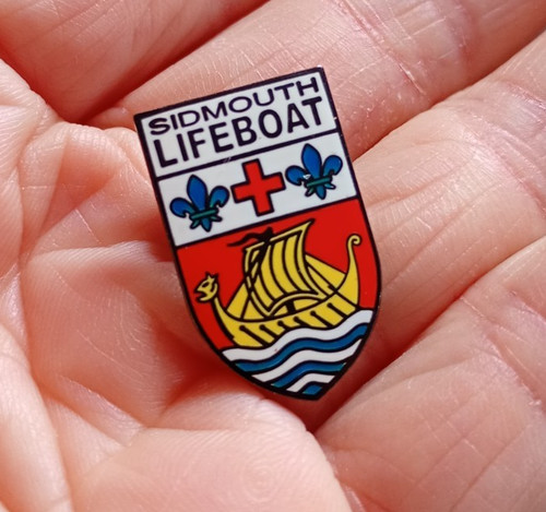Sidmouth lifeboat enamel pin - lifeboat,
