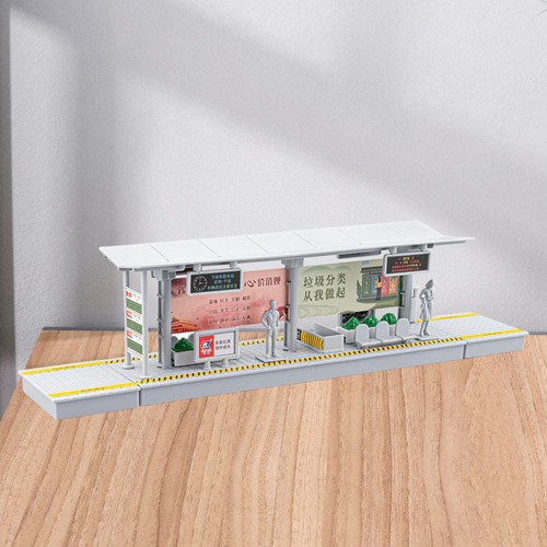 Bus station platform model - bus,