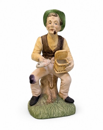 Vintage fisherman figurine - vintage,
