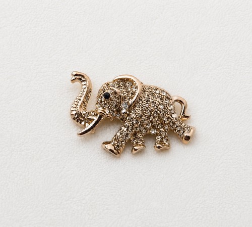 Elephant brooch with - elephant,