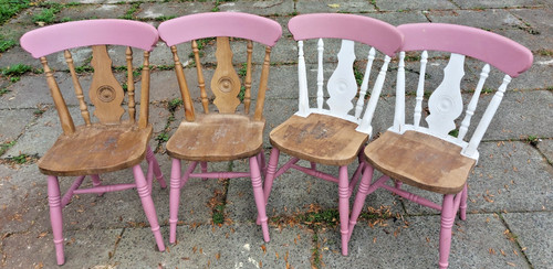 Vintage set pine beech - set,
