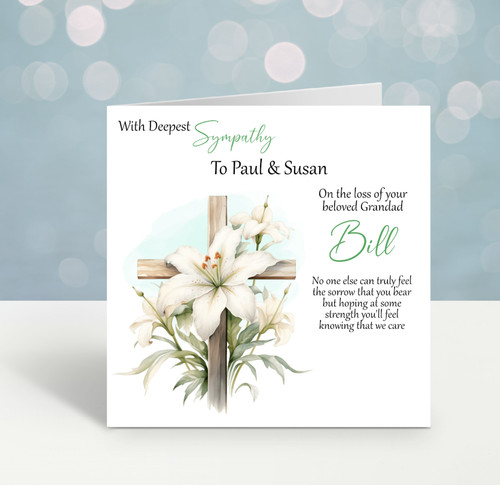 Personalised sympathy card - sympathy,