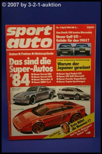 Sport auto alpine a - sport, 4/84