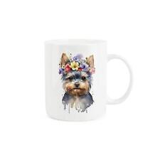 Yorkshire Terrier Mug - Floral