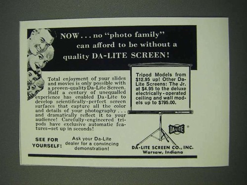 1961 lite screen no - 1961, da-lite