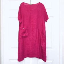 Linen Summer Dress Pink