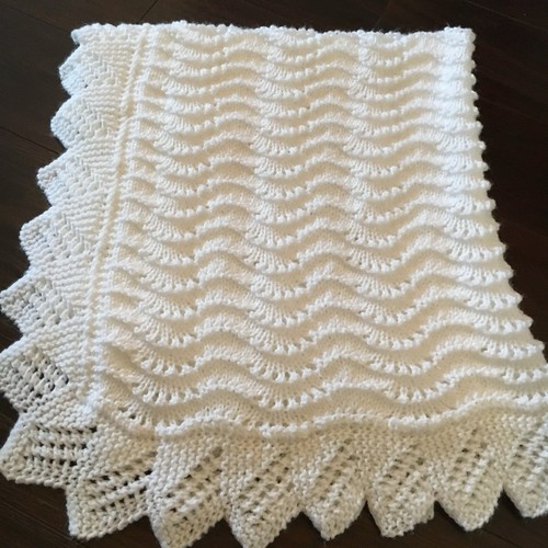 Hand knitted white - knitted,
