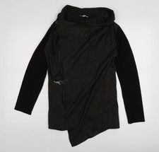 Apricot Women's Black Wrap Jumper, Size S, Casual Knit