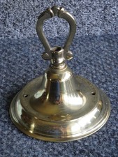 Large & Impressive 4 3/4" (122mm) Vintage Brass Chandelier Ceiling Rose. Hook...