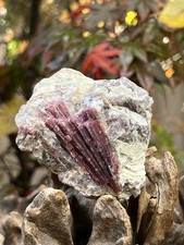 Pink Tourmaline In Clear Quartz Brazilian AAA+ 235g