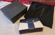 Strathberry Crescent Shoulder Bag in Navy/Vanilla/Burgundy