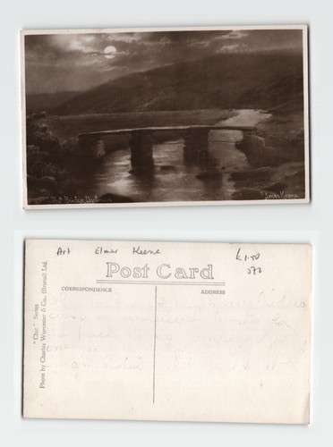 Postcard post bridge - post,