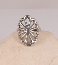 Navajo Sand Cast Sterling Silver Ring
