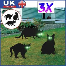 3x Black Metal Scare Cats Pest Control Scarer Repeller Cat Deterrant Cat IOT-UK