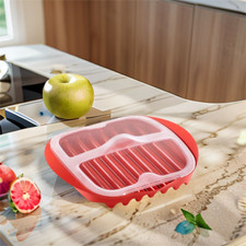 With Lid Microwave Bacon Pan