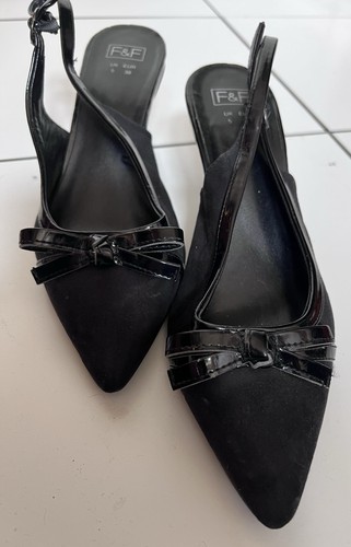 Woman black kitten heel - kitten,