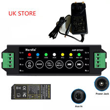 Herdio 4-Channel Bluetooth Box Amplifier for Ceiling Speakers+ Power Adapter UK