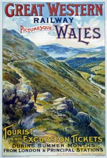 TR63 Vintage UK Wales Welsh GWR Railway Poster A1 A2 A3