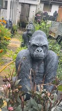 Silver Back Gorilla- Garden Statue Ornament concrete UK SELLER