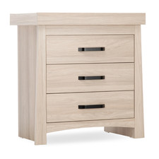 Baby Dresser Changer with Removable Top - Isla Ash Changing Table with 3 Drawers