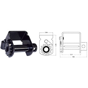 Web winch bottom mount std - winch-bottom, mount-std