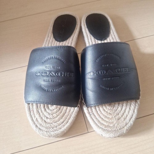 Coach black sandals - black,