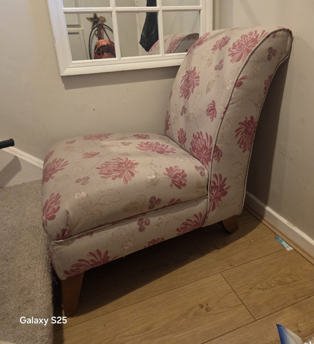Upholstered floral accent - upholstered,