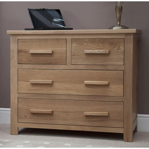 Solid oak over chest of - oak,