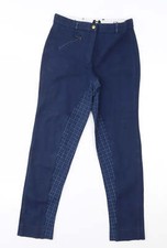 Sherwood Forest Mens Blue Plaid Cotton Blend Capri Trousers Size 28 L25 in  - t