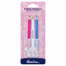 HEMLINE DRESSMAKING CHALK 3 PENCILS WITH BRUSH DRESSMAKER TAILORS FABRIC MARKERS