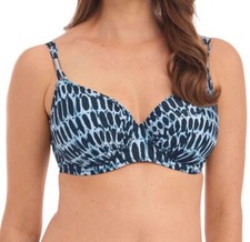 Fantasie Kotu Bikini Top Ink Blue 36F Underwired Full Cup Side Support 7010 New