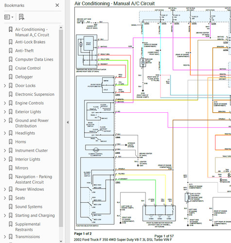 Ford 350 2002 color wiring - f-350,