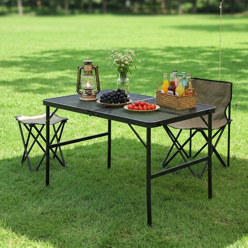 Folding camping grill table - camping,