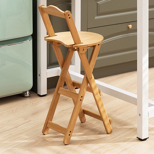 Bar stool foldable bamboo - stool,