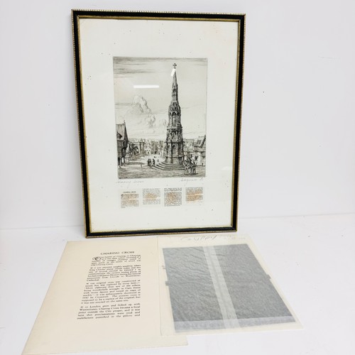Vintage etching f - by, w.f