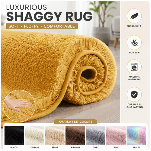Fluffy rugs anti slip - fluffy,