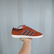 UK 7 - adidas Originals Hamburg Red White UNisex Trainers Shoes S79989