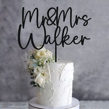Mr & Mrs Wedding Cake Topper
