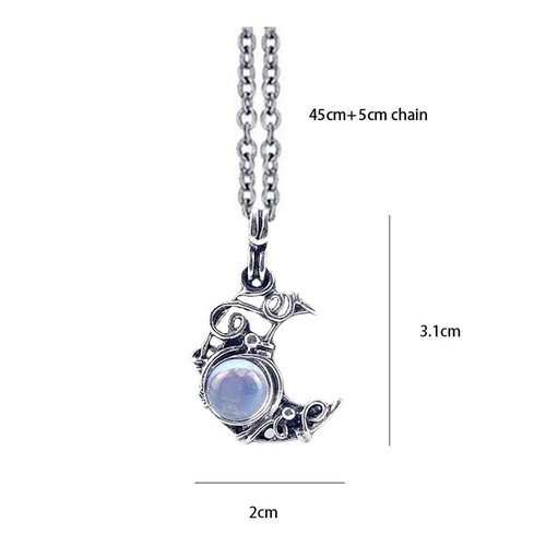 Moonstone leaf pendant - leaf,