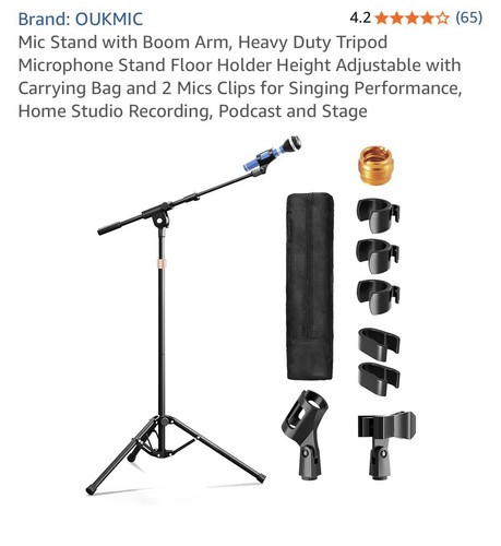 Microphone boom arm - microphone,