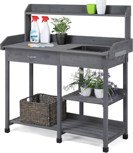 Wooden potting table layer - wooden,