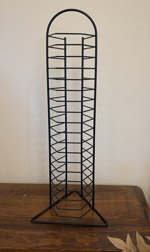 Black metal wire storage - black, cd