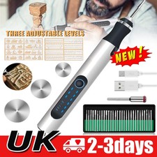 Set Electric Engraving Pen Cordless Carving Pen USB Rechargeable DIY Tools NEW