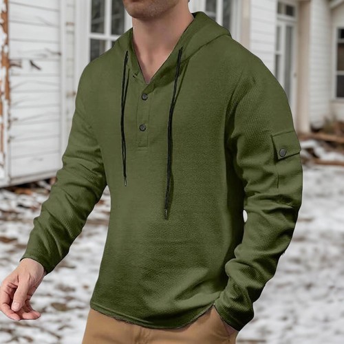 Waffle hoodie men long - waffle,