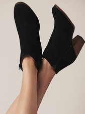 Crew Clothing Women's Frankie Black Suede Boots Size 7 RRP£110