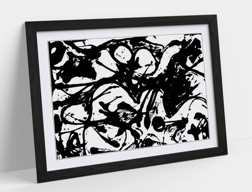 Jackson pollock black and - black,