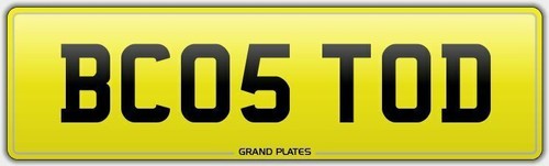 Toddy todd tods number plate - todd,
