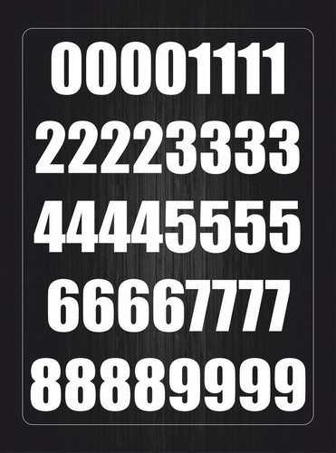 Number sheet sticker - , vinyl